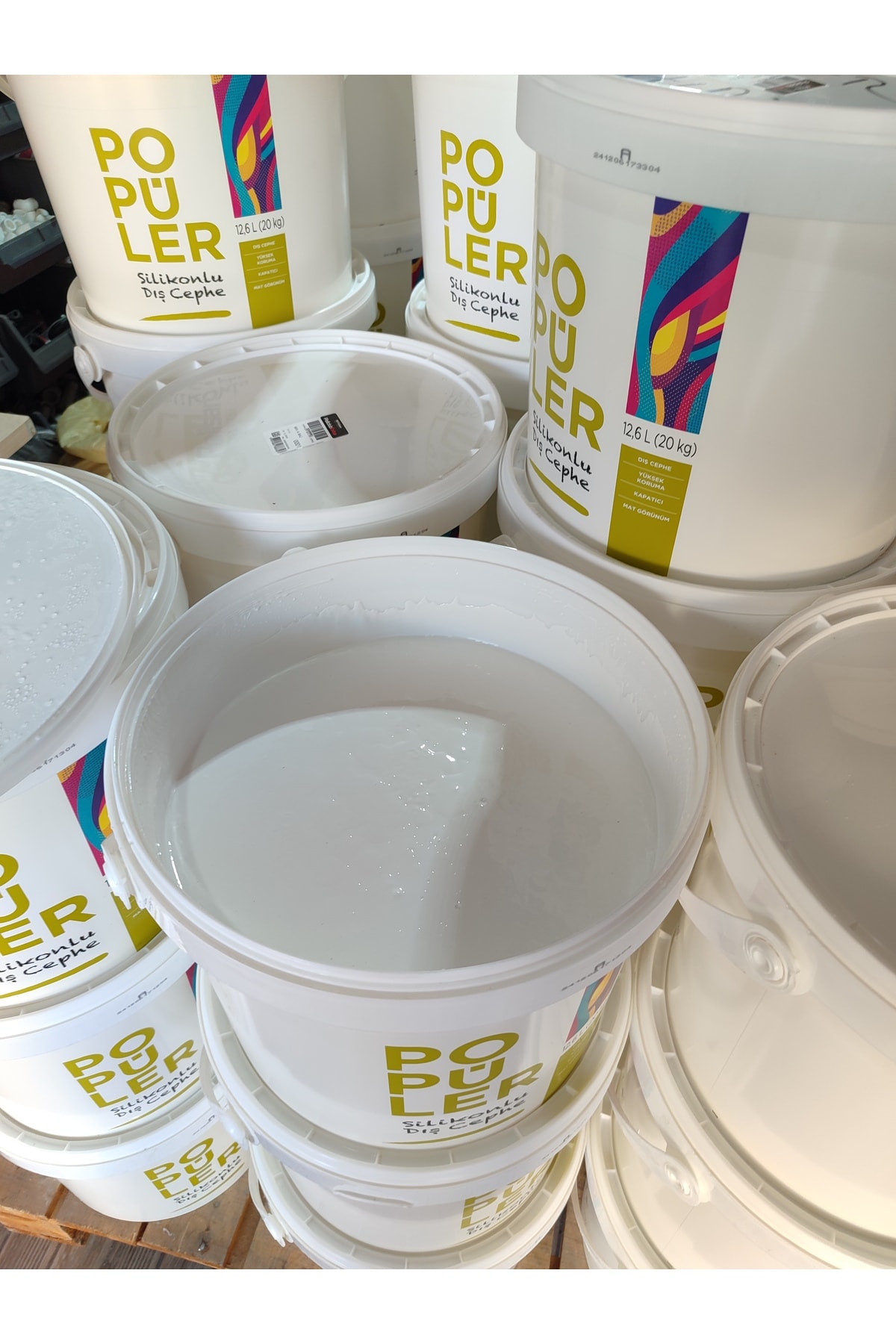 20 Kg Dış Cephe Beyaz Boya Silikonlu 1 Ci Kalite