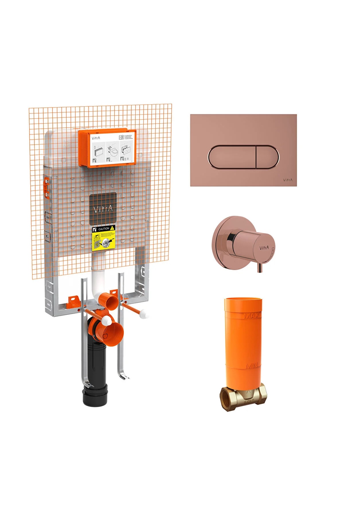 Gömme Rezervuar, Soft Bakır Panel, Stop Valf, 800-2025