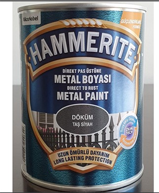 HAMMERİTE DÖKÜM TAŞ SİYAH PAS ÜSTÜ METAL BOYASI 0,75 LT