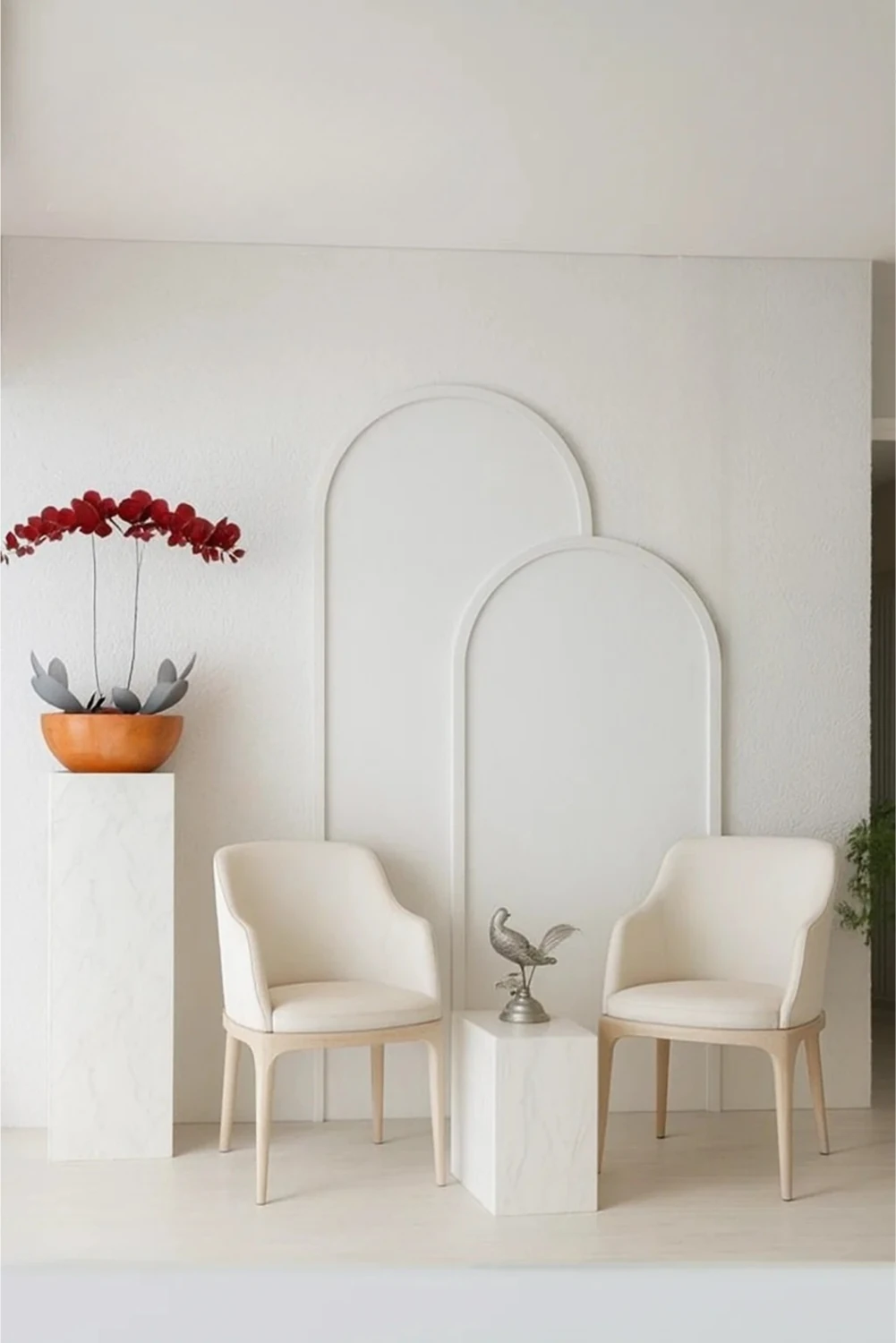 Modern Dekoratif Duvar Paneli – Ahşap Duvar Çıtası Oval Serisi