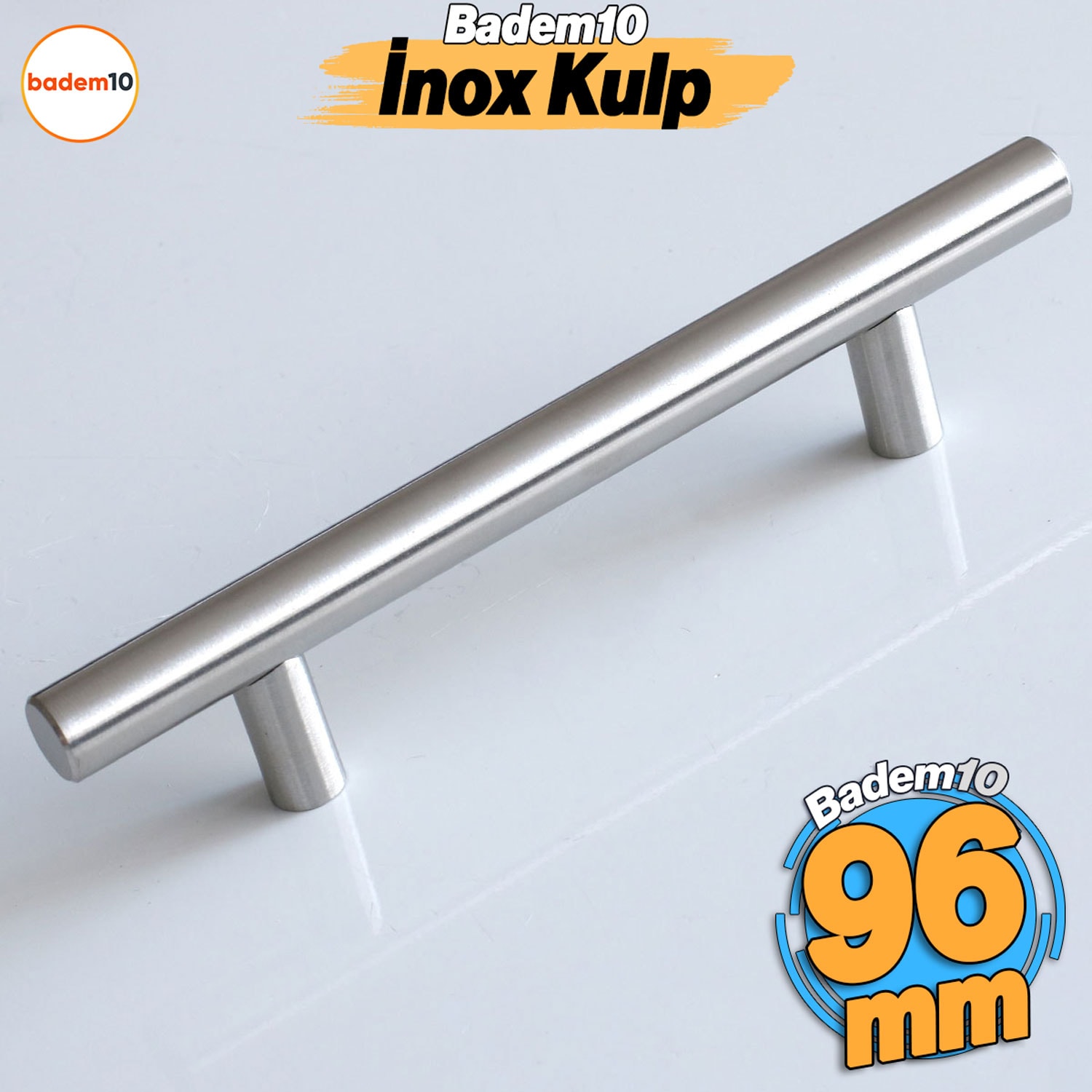 5 Adet Rosemary Inox Metal Kulp 96 mm ( 9.6 cm ) Mobilya Mutfak Çekmece Dolap Kapak Kulbu