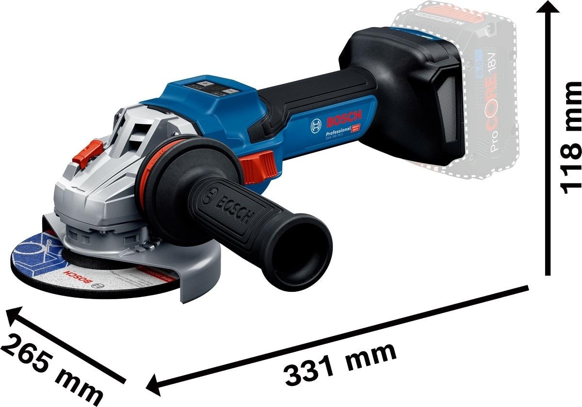 BOSCH Gws 18V-15 S Akülü Taşlama (Akü ve Şarj Yoktur) 06019M6000