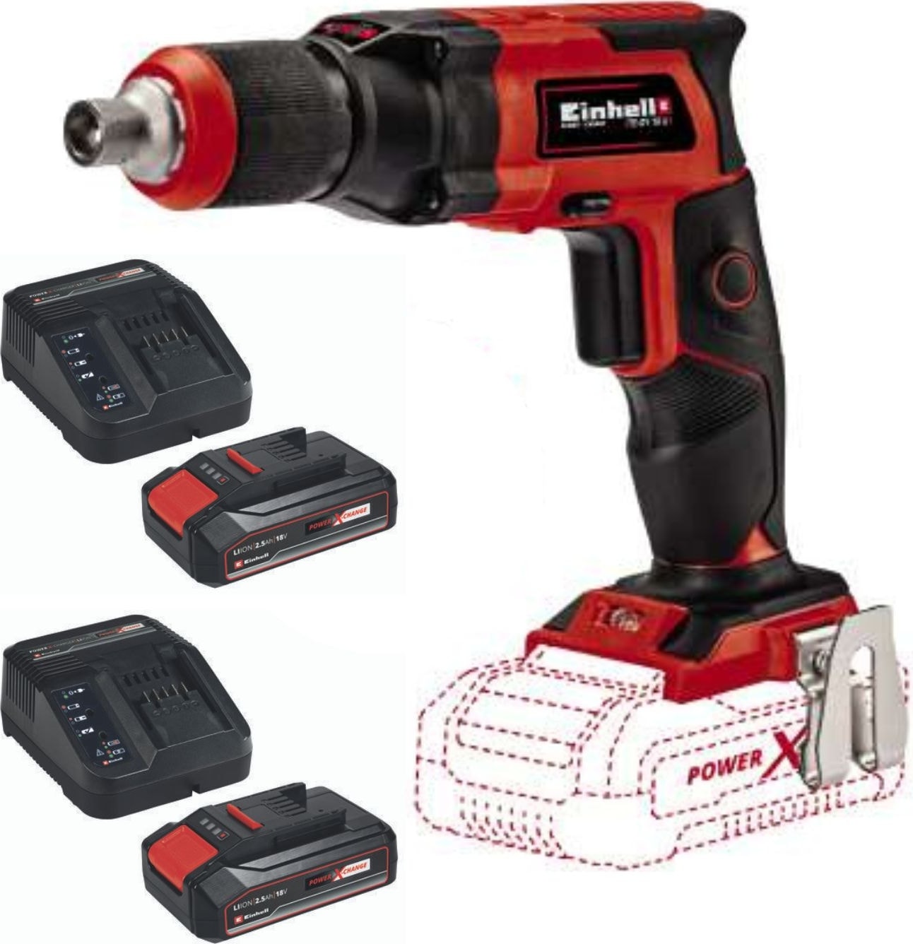 EİNHELL Te-Dy 18 2X2.5AH Akülü Alçıpan Vidalama