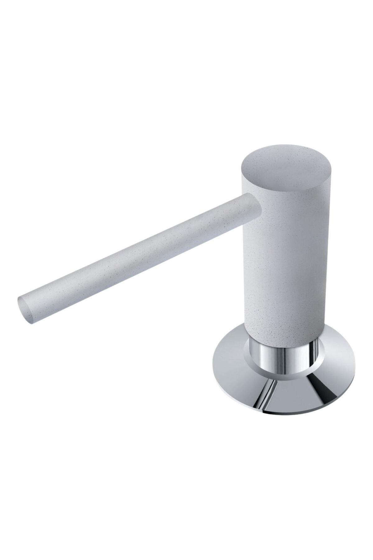 Maris MRG 110-72 Granit Eviye-Active Plus Doccia 2.0 Armatür-Sıvı Sabunluk Üçlü Set Bianco