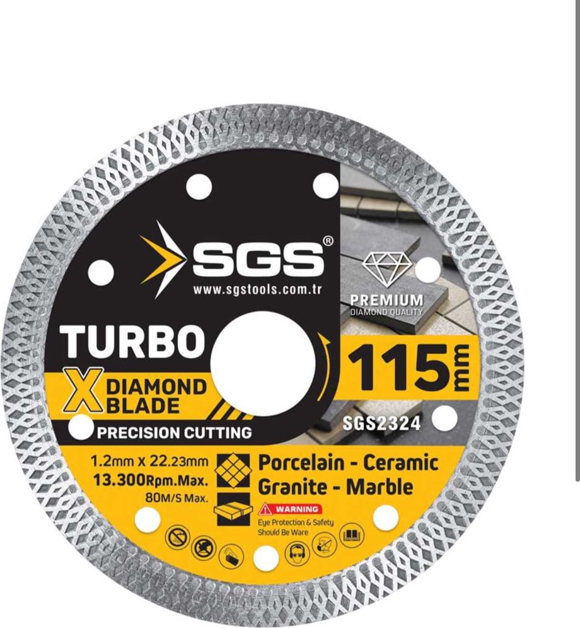 SGS 2324  Turbo Elmas Hassas Kesici (115*1,2 Mm)