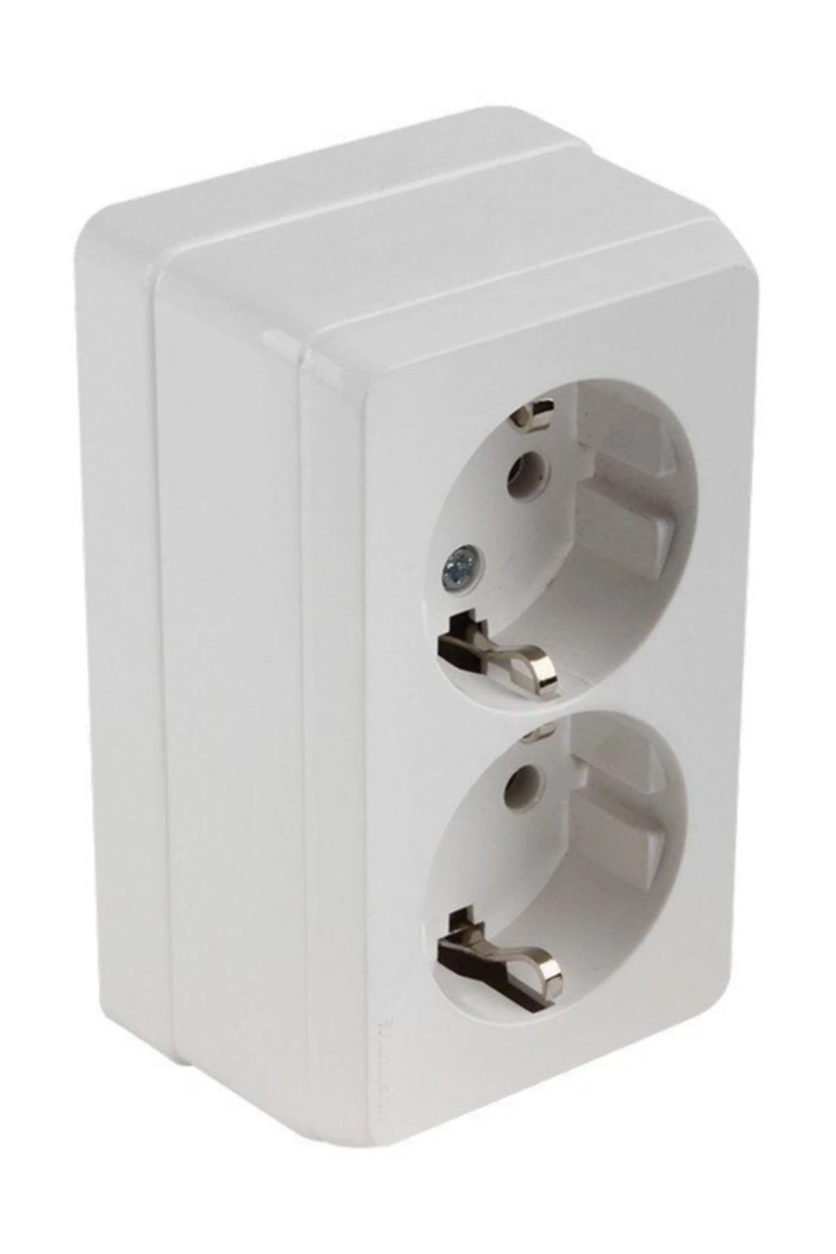 Sıva Üstü Bron Natural Beyaz Ikili Topraklı Priz