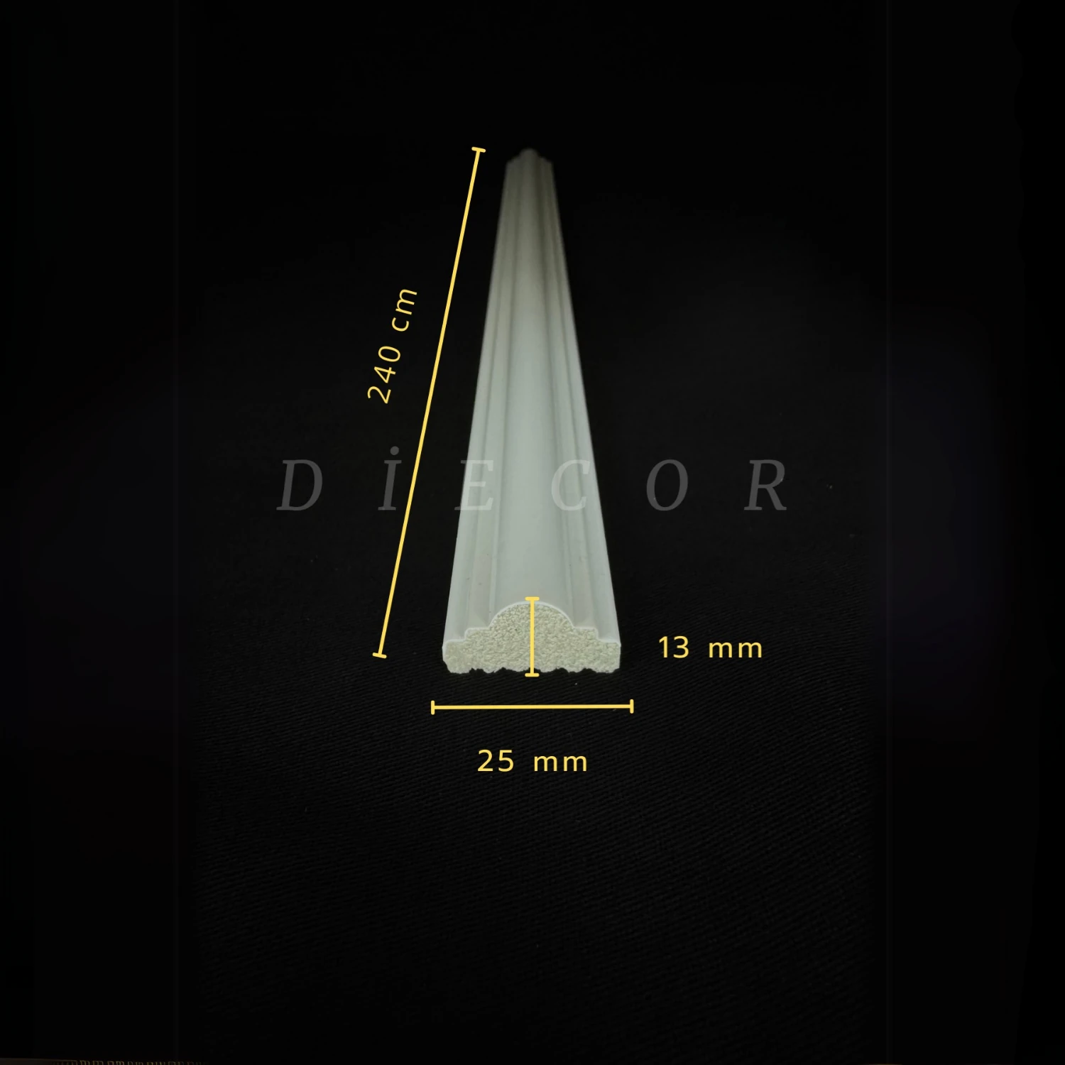 Boyanabilir Dekoratif Modern Hazır Kesim 2.5 cm Duvar Çıtası