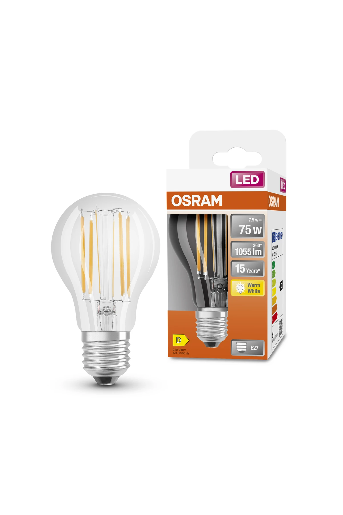 Led Flament 7.5w 2700k 1055lm E27 Duy Sarı Işık Ampul