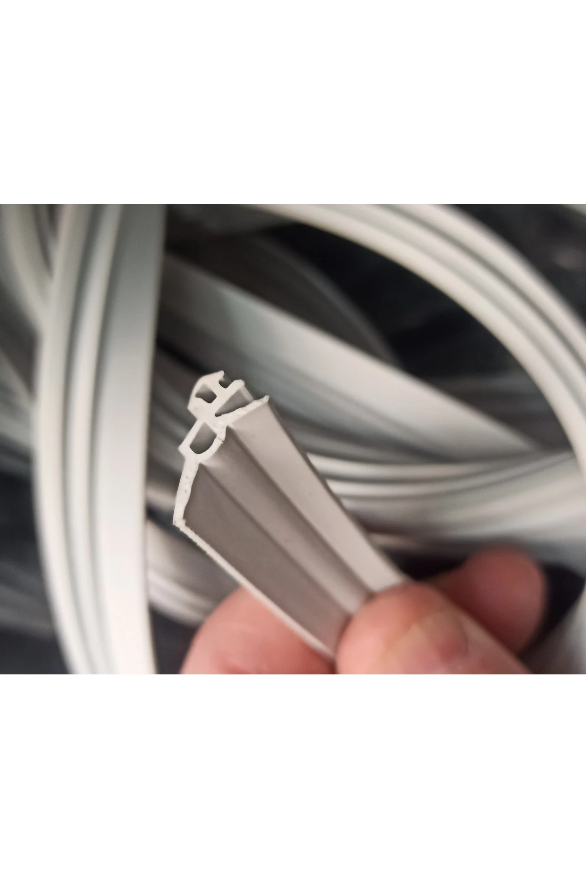 Kalite - Orjinal Pimapen Pvc Kapı Pencere Fitili Contası 10 Metre Gri Uzunluk Kaucuk