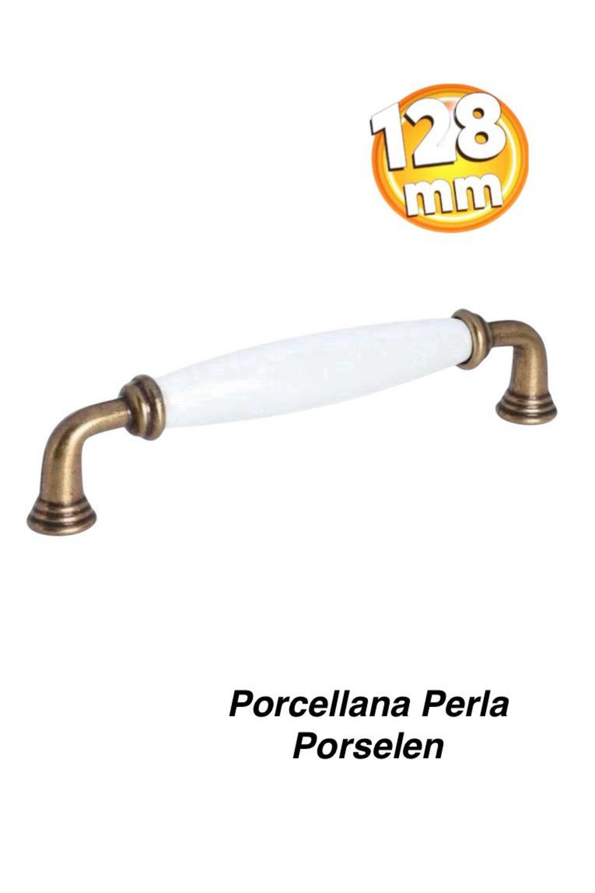 PORCELLANA PERLA (12,8 CM)-porselen Mobilya Kulp Kulpu Dolap Çekmece Mutfak Banyo Kapak Kulb Kulbu Yakut128mm-stk0815