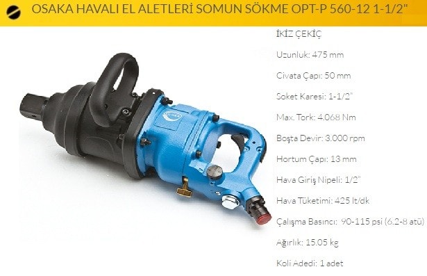 Opt-P 560-12 1.5" Somun Sökme