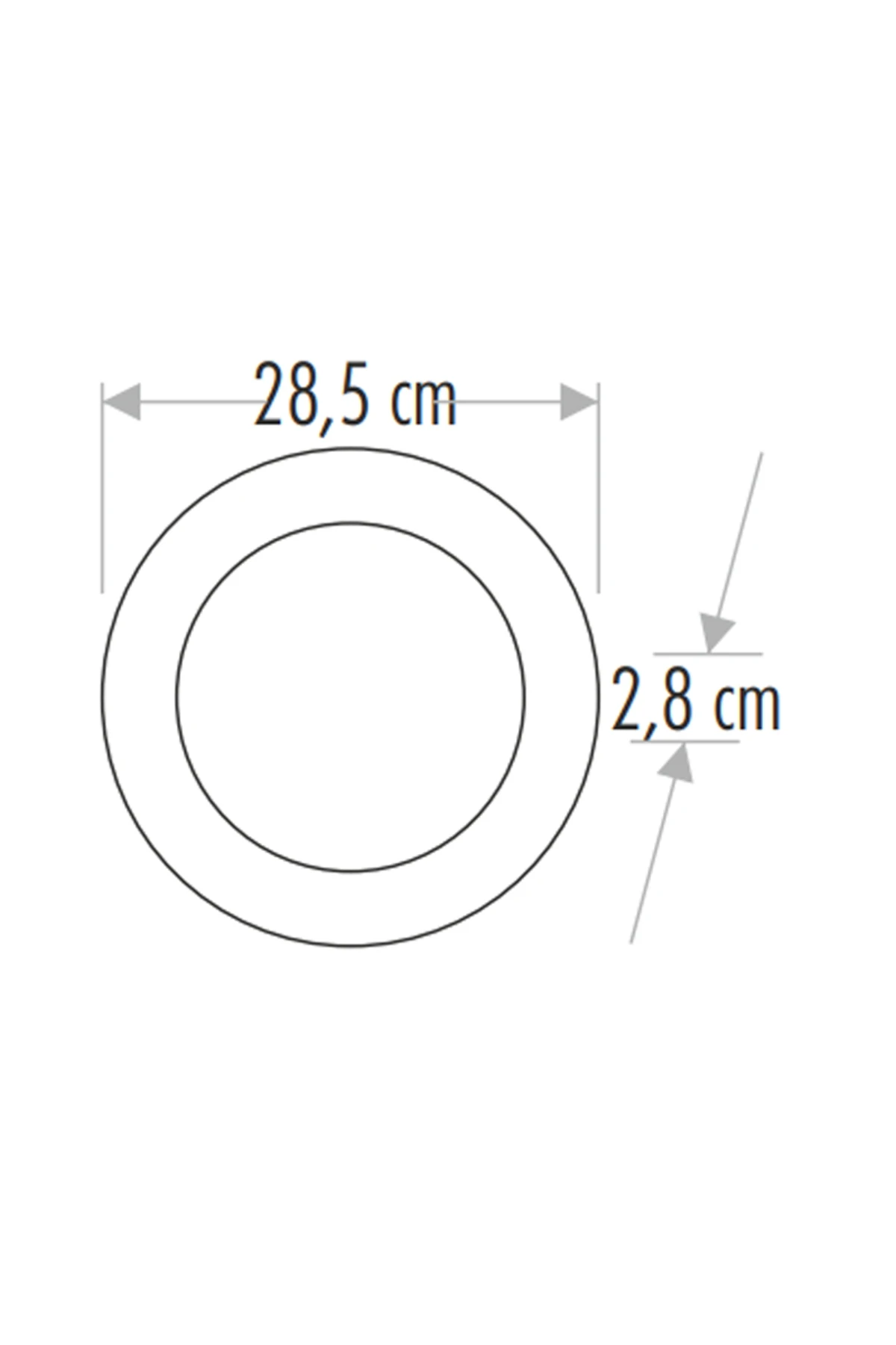 30 Watt Panel Led Armatür Sıva Üstü Yuvarlak Ct 5273 Günışığı Sarı Işık 3200k Alüminyum Kasa