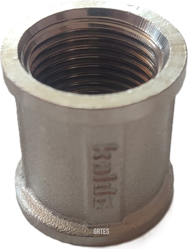 (10'lu Paket) 1/2"DN15 Sarı/krom Manşon İç Dişli (Dişi) - Chrome Threaded Sleeve