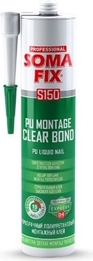 310 ml Şeffaf Pu Montaj Şok Bond Yapıştırıcısı Dolap Toplama Clear U Bond Silikonu