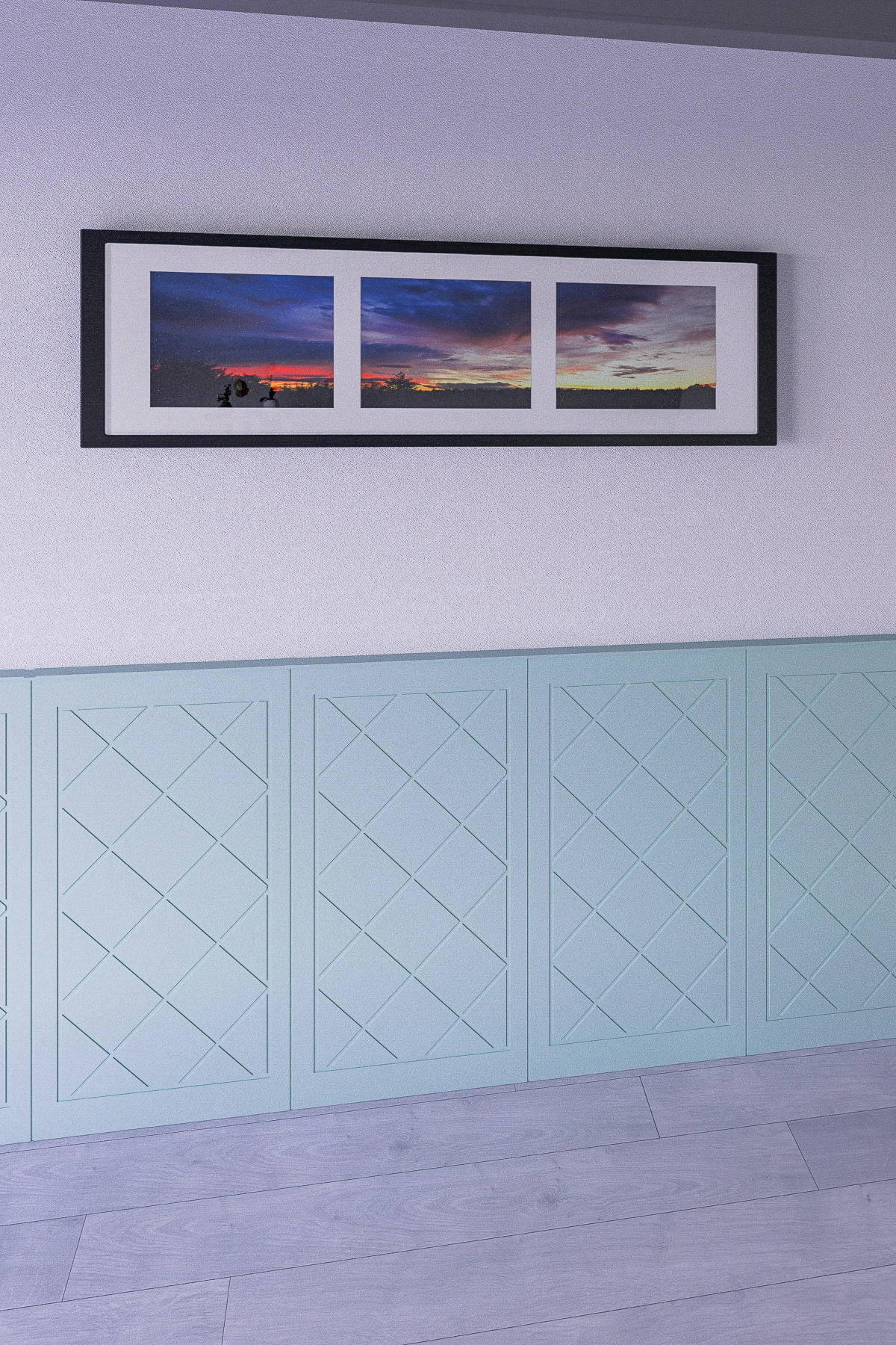 Mdf Cnc Işlemeli Dekoratif Boyanabilir Duvar Paneli (102X54CM) (6MM) Kare