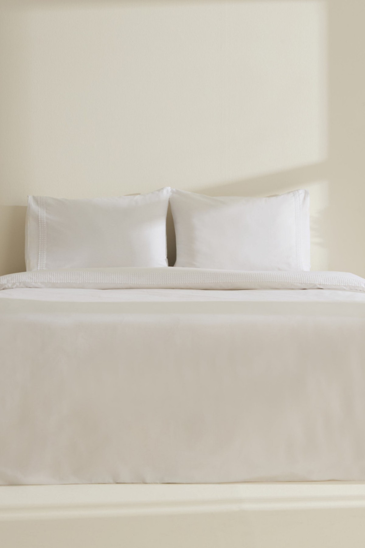 White Collection Fiorenza %100 Pamuk Çift Kişilik Nevresim Takımı Beyaz