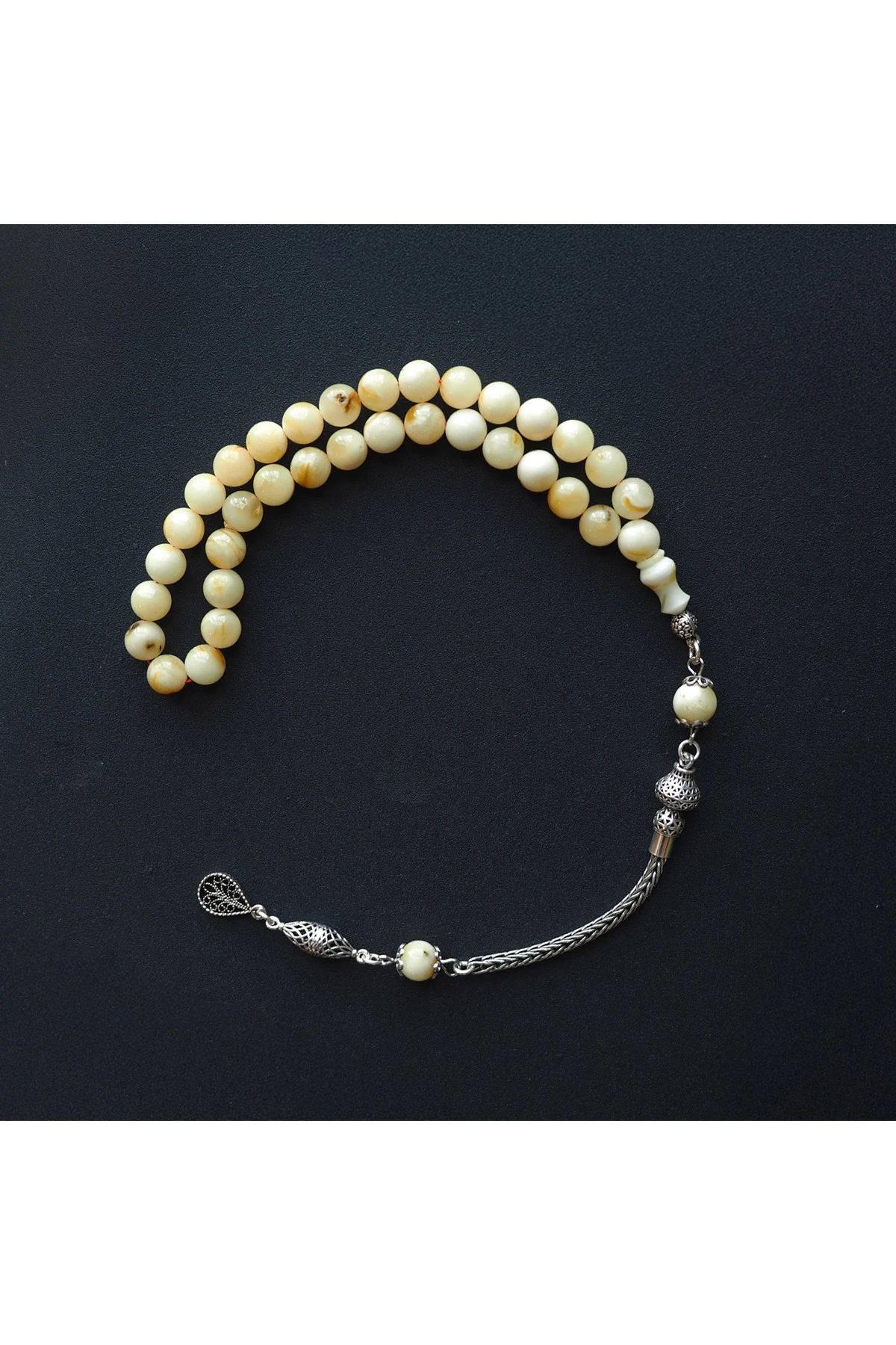 Damla Kehribar Tesbih (Gümüş İmame) – WATD035