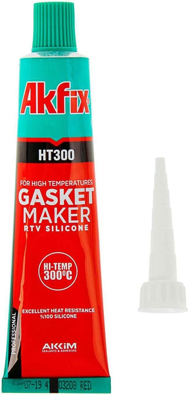 Akfix Ht 300 Silikon Yüksek Isıya Dayanıklı Tüp Silikon Conta Kırmızı 300°C 50 ml