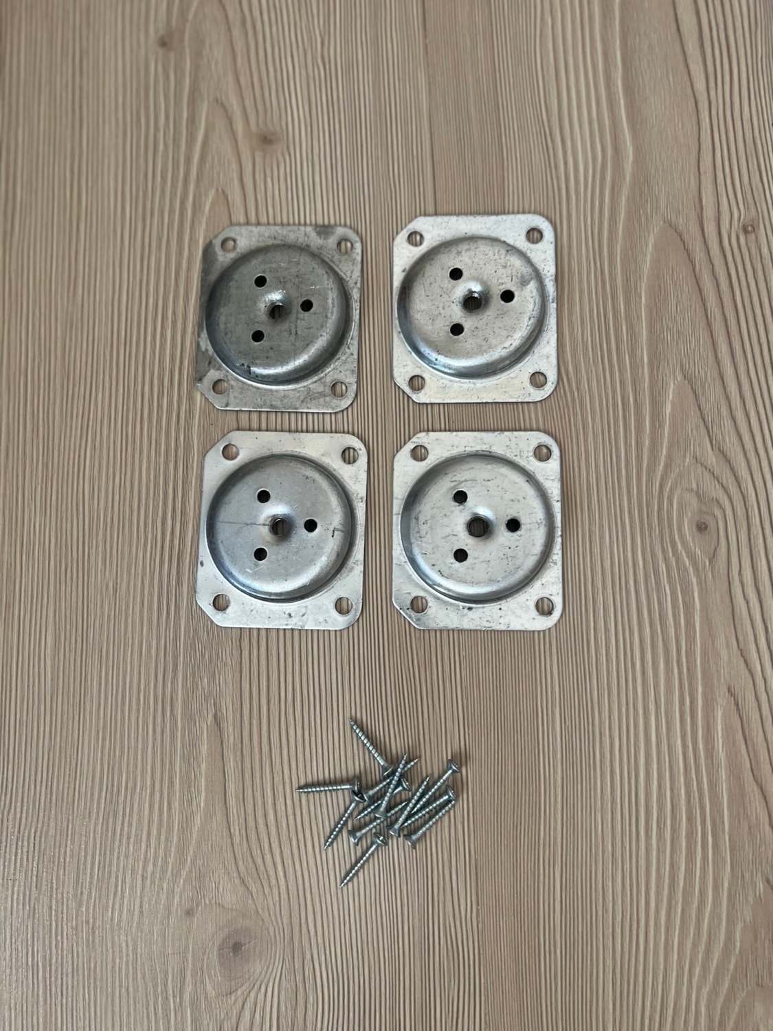 50 cm Açık Meşe Ahşap Konik Masa Sandalye Sehpa Ayağı | 4’lü Set – Bağlantı Aparatları ve Vidalar Dahil