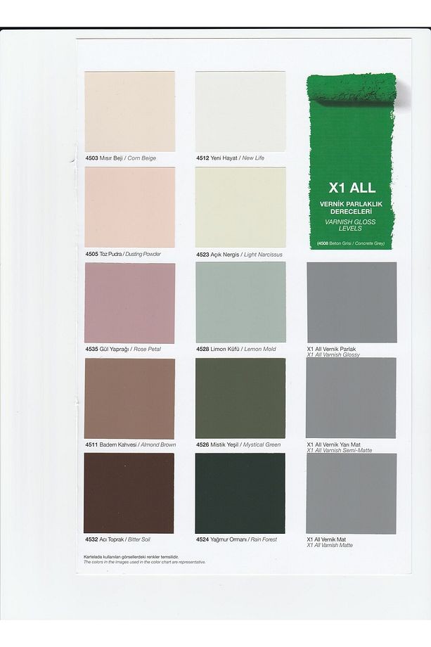 X1 ALL Her Yeri İstediğini Boya-Çizilmez-Yıkanabilir-Isıya Dayanıklı-Kokusuz-Limon Küfü0.75L