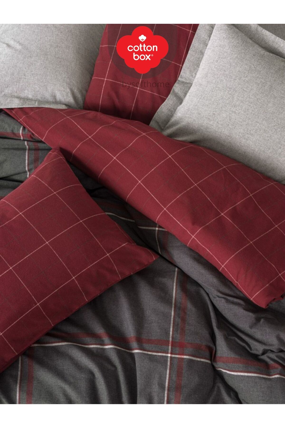 FLANEL WARM SENTO GRI Çift Kişilik Nevresim Takımı