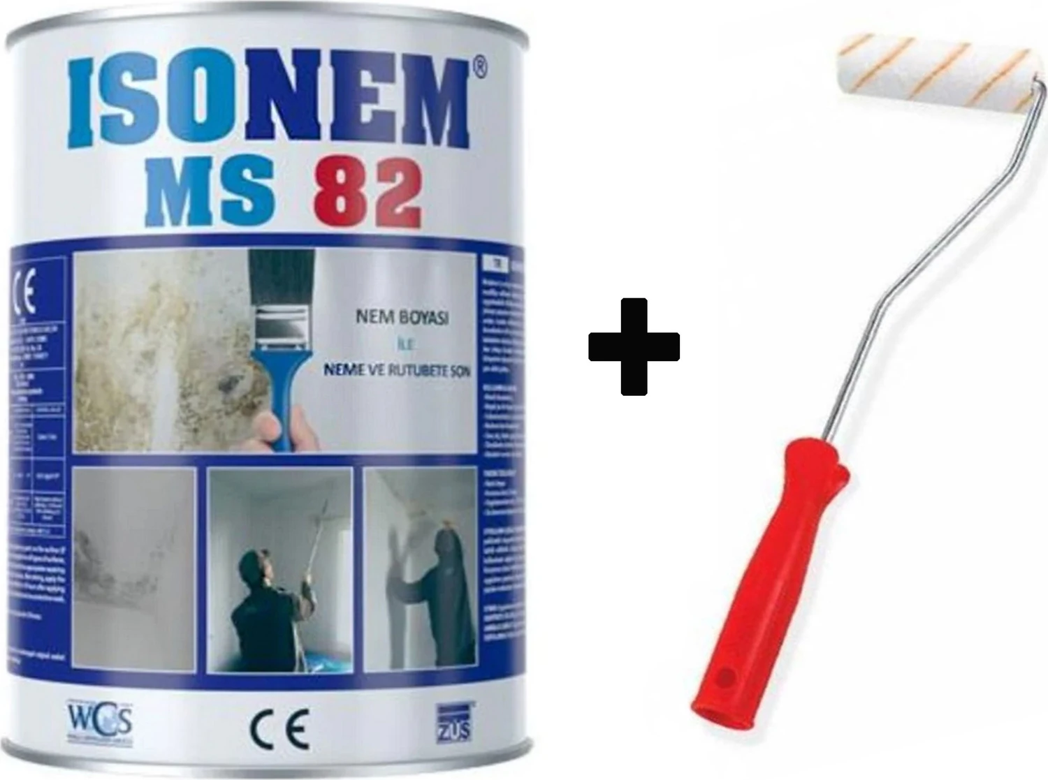 Isonem MS82 Nem Rutubet Boyası Beyaz 1 kg + Rulo