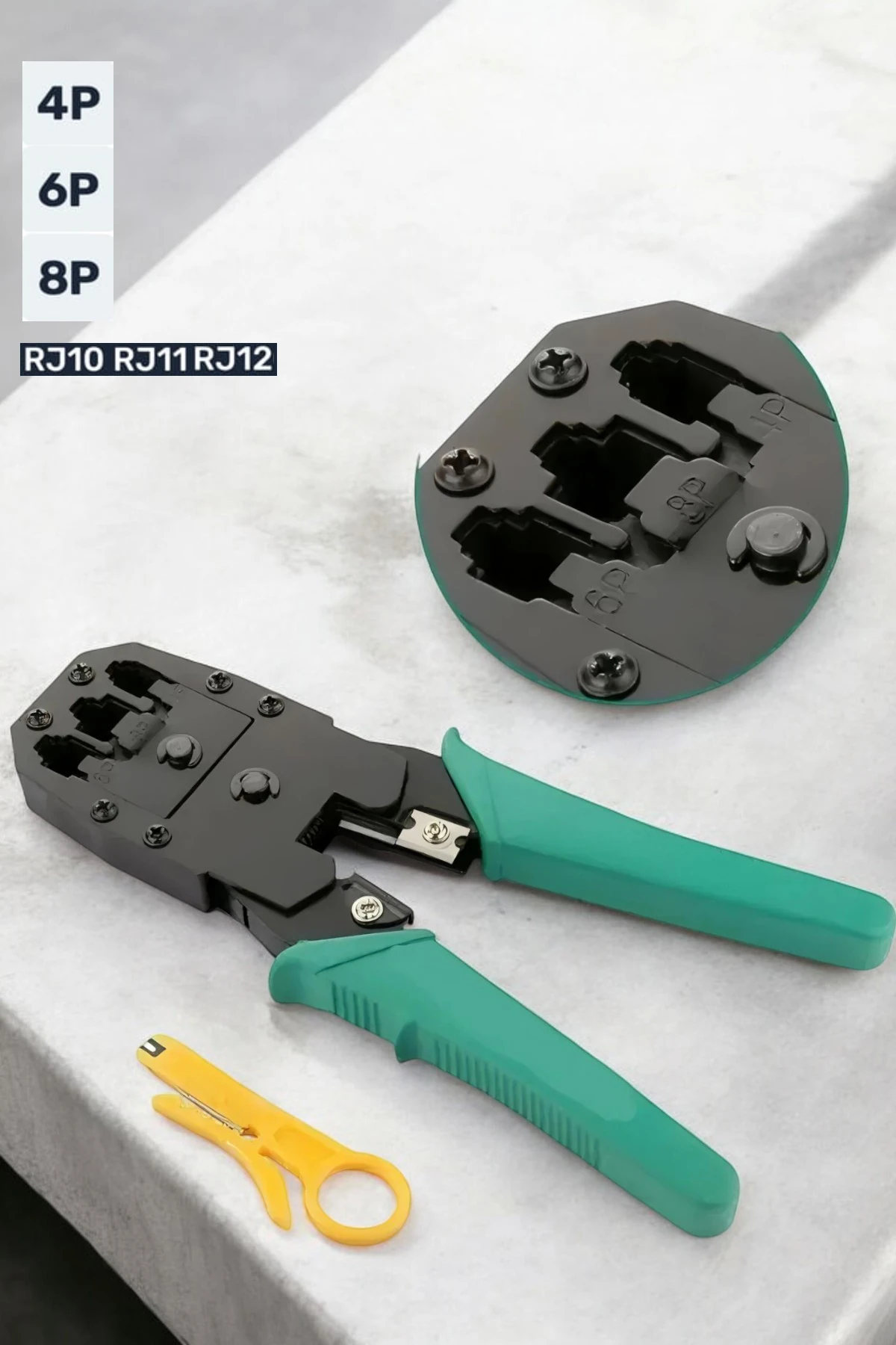 Kablo Sıkma ve Soyma Pensesi RJ-11-RJ-12-RJ-45 4P 6P 8P 720854