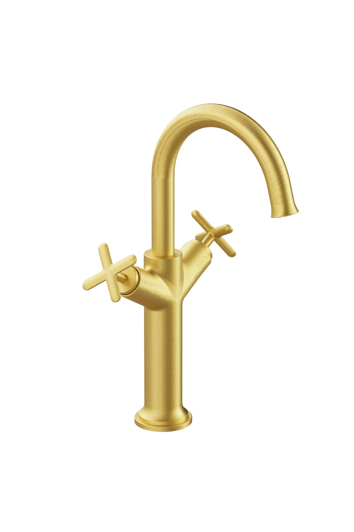 Origin Classic A4288625 Lavabo Bataryası, Çift Kumandalı, Çanak, Fırçalı Altın