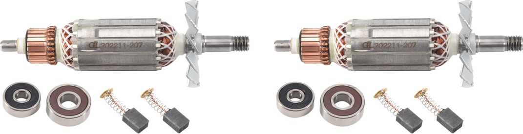 2x Tahrik Mili Elektrikli Planya Armatür Rotor, Çapa Stator Rulman Karbon Fırça Parçaları N1900B 1900B (Yurt Dışından)
