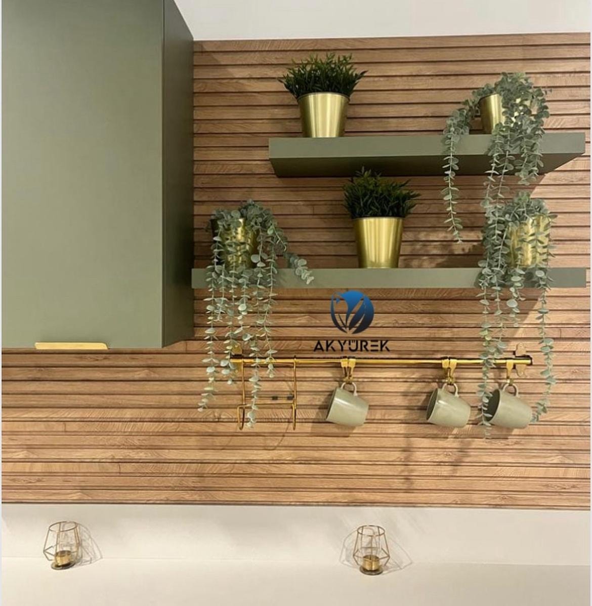 Akyürek  Lb 3771 Naturel Touch Meşe Dekor Profil Duvar Kaplama Lambri Duvar Panel