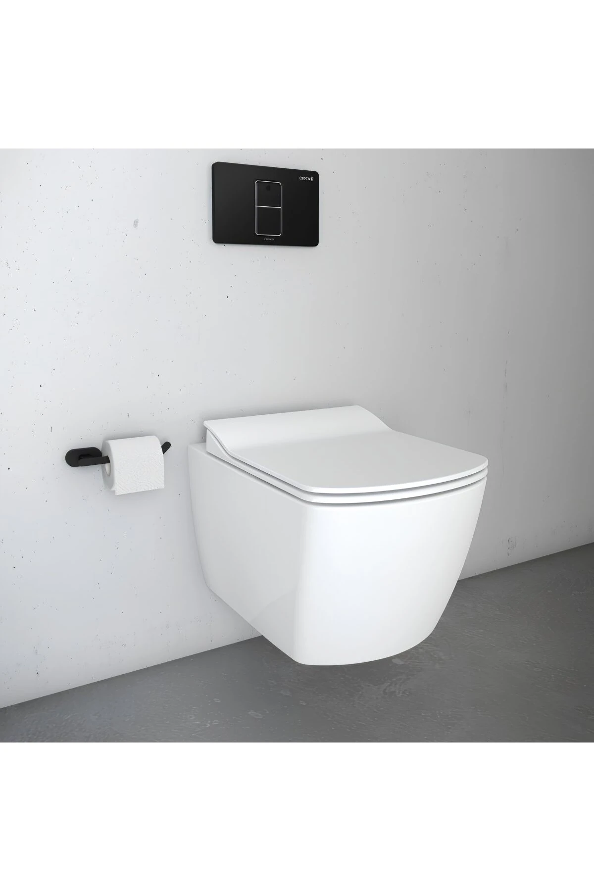 Elegant Beyaz Kanalsız Asma Klozet EG321, Elegant Duroplast Yavaş Kapak