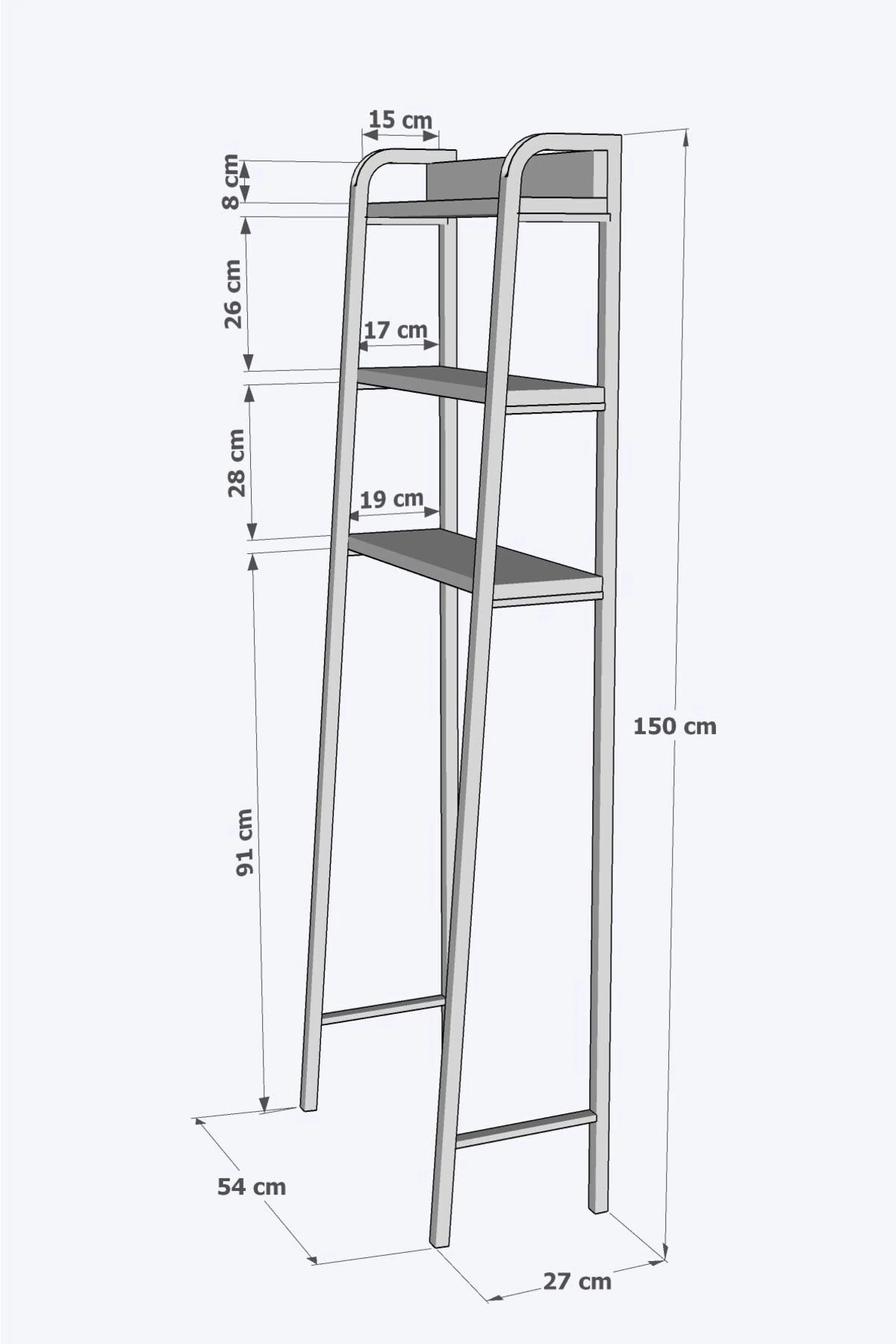 Wc Arkası Klozet Rafı Klozet Üstü Raf Ve Organizatör Havluluk Banyo Düzenliyici