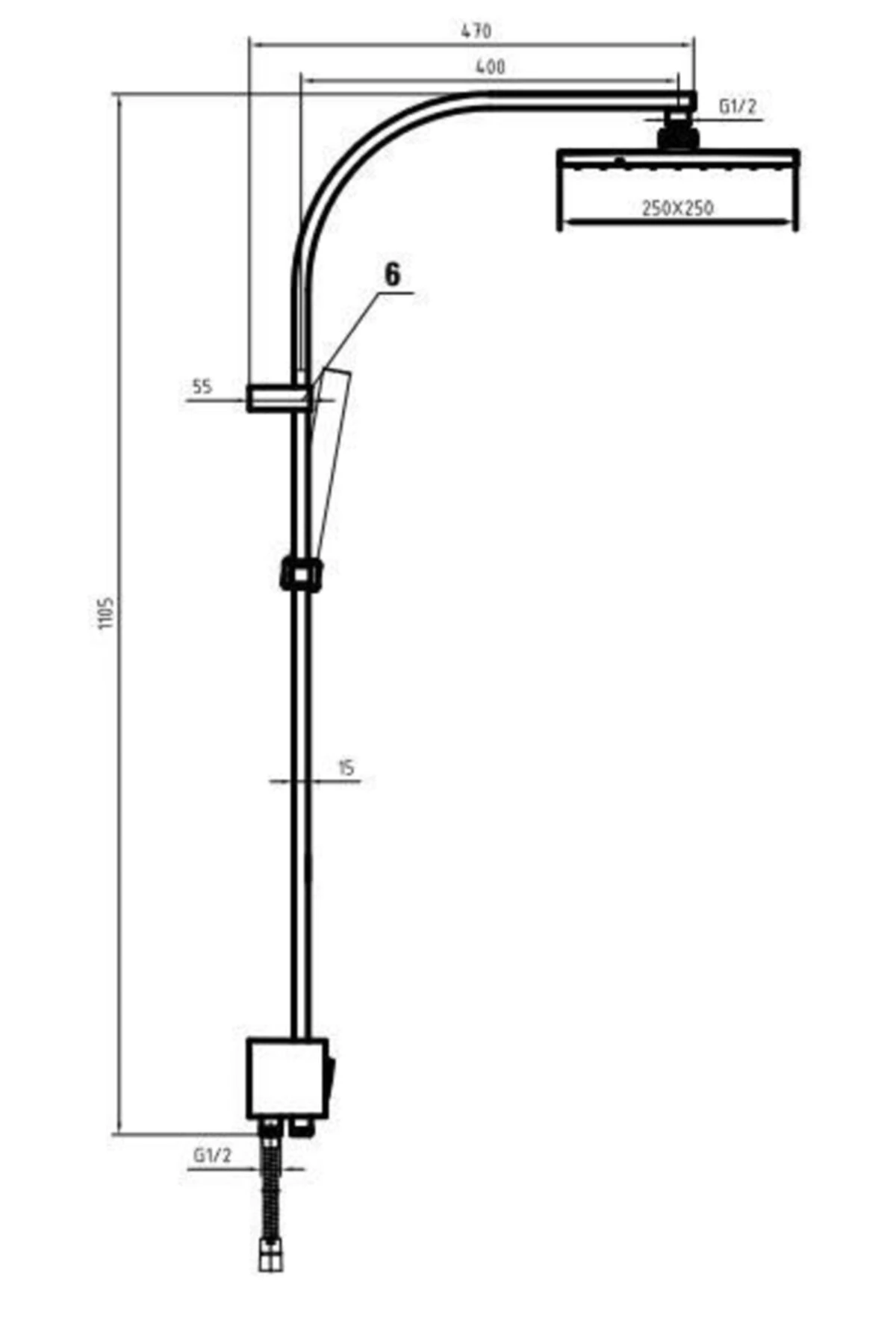 Tiera Banyo Bataryası 469+tiera Kolonlu Tepe Duş Seti 012 2li Set