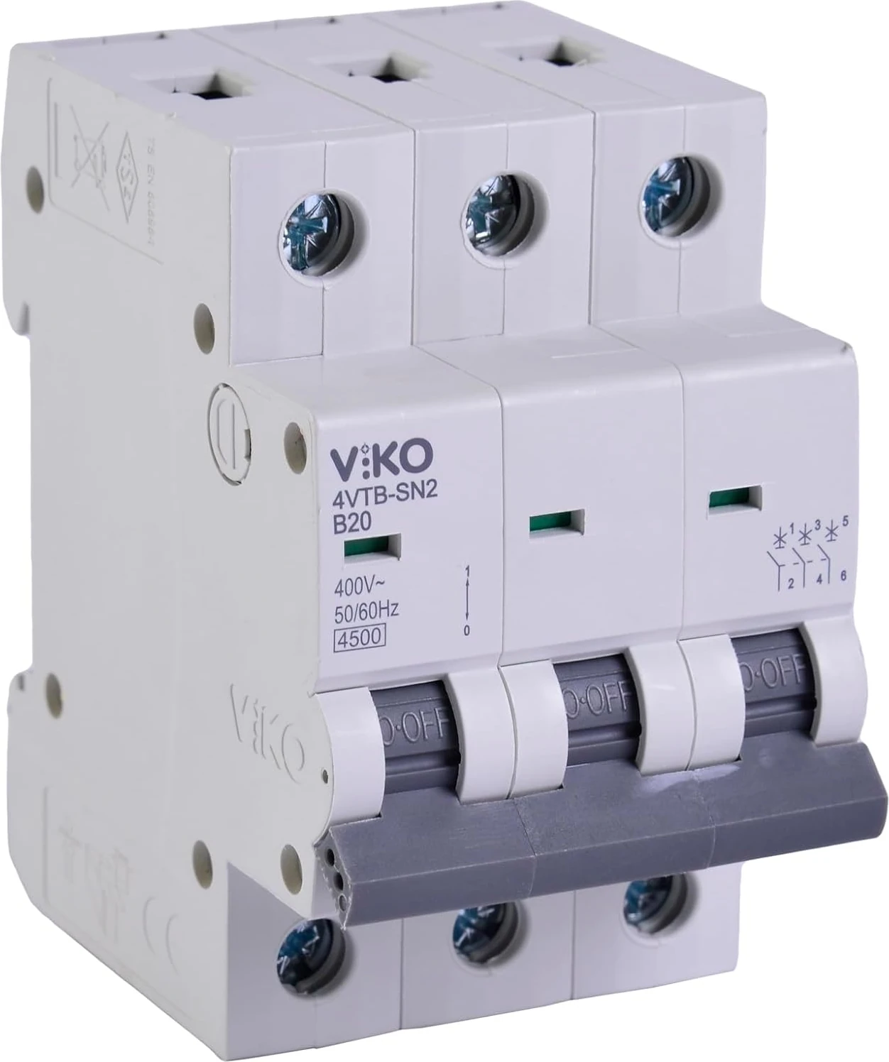 4VTB-3B20 Otomatik Sigorta 4,5ka B Tipi 3 Kutup 20A