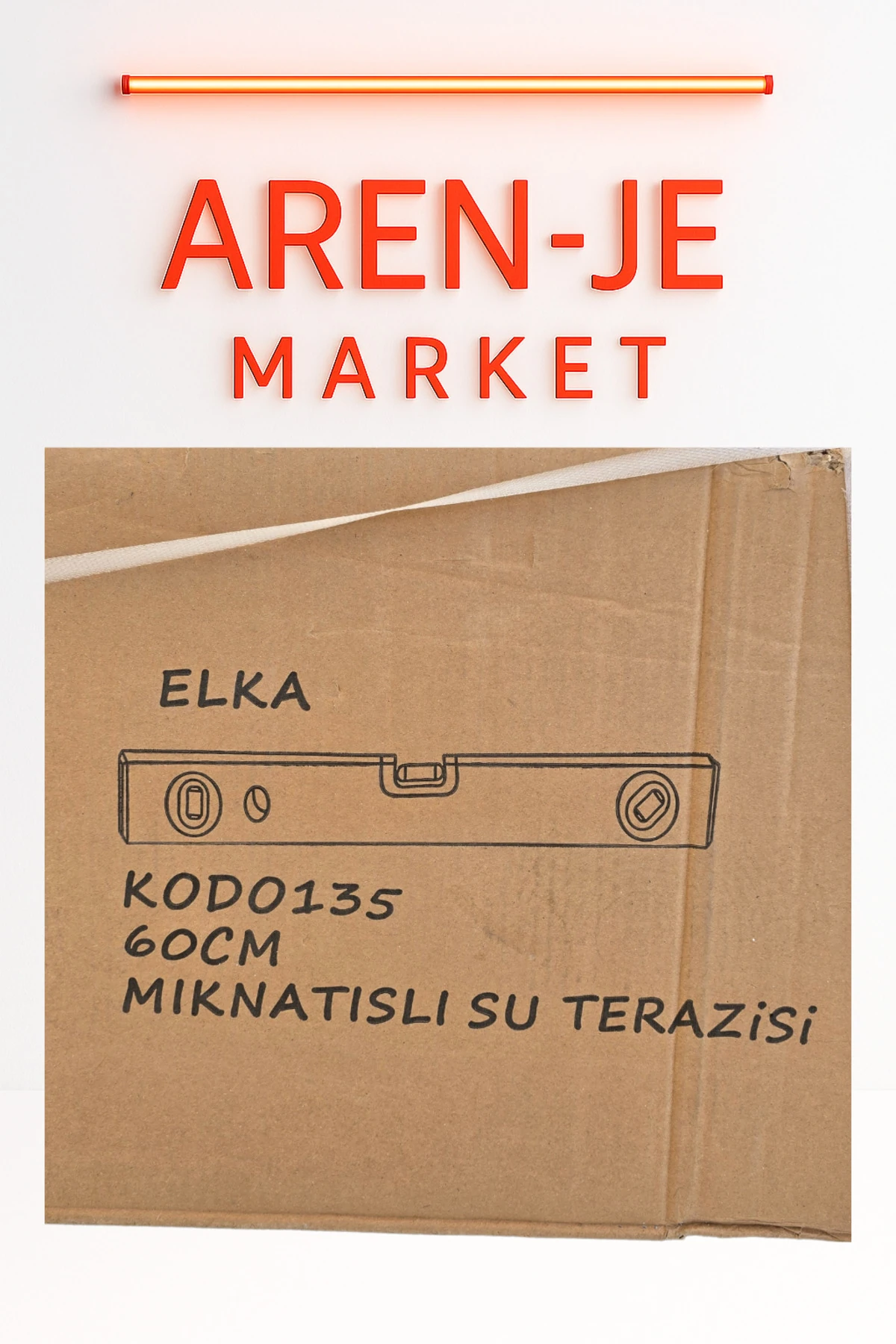 Aren-Je 100cm Mıknatıslı Su Terazisi – 3 Gözlü Metal Gövde Yüksek Hassasiyetli