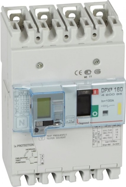 420035 Dpx³ 160 100A 4 Kutuplu 16KA Kaçak Akım Korumalı Kompakt Şalter