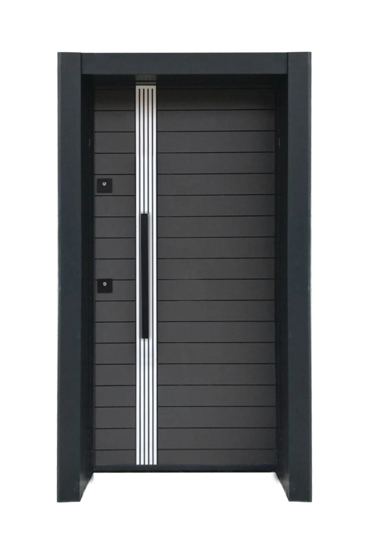 Düz Model Çelik Kapı, Antrasit Renk Çelik Kapı, Tırnaklı Çelik Kapı, Çelik Kapı Sağ Açılım