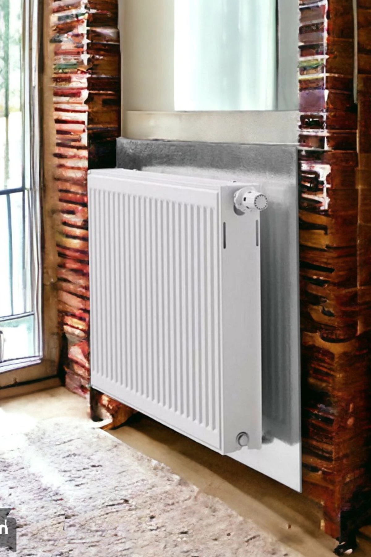 4 Adet Petek Arkası Yalıtım Levhası Alüminyum Folyo Radyatör Peteği İzolasyon Ev Isı Tasarruf