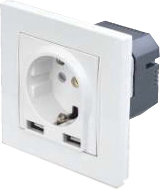 Ct-3004 Çita Sıva Altı Topraklı Priz (2 Usb Hızlı Şarj)