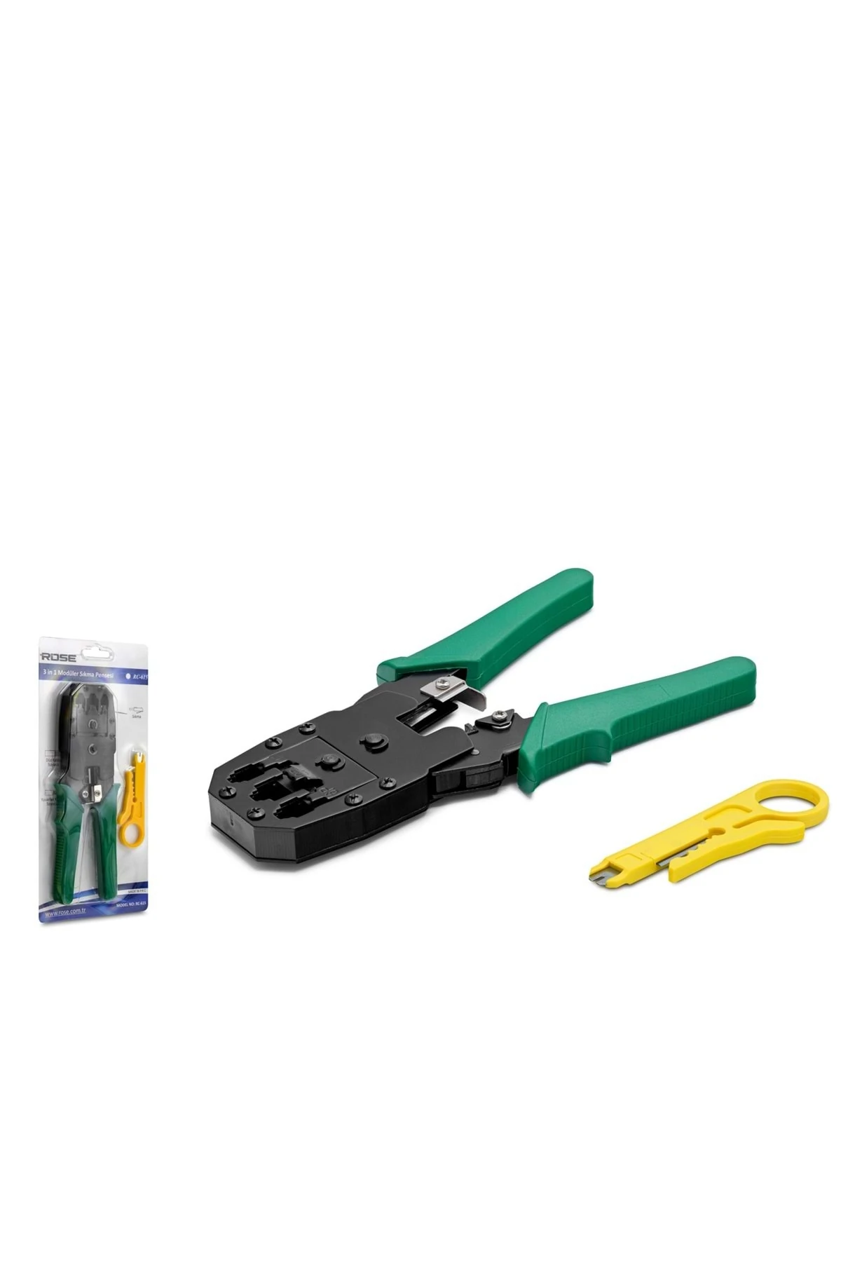 Rc-615 3Lü Sıkma Pensesi Rj45/Rj11