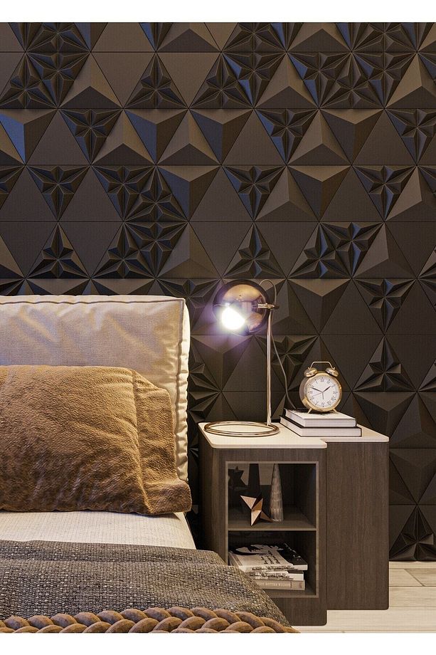 Nava 3 Boyutlu Dekoratif Duvar Paneli (-FÜME-) (1M2)