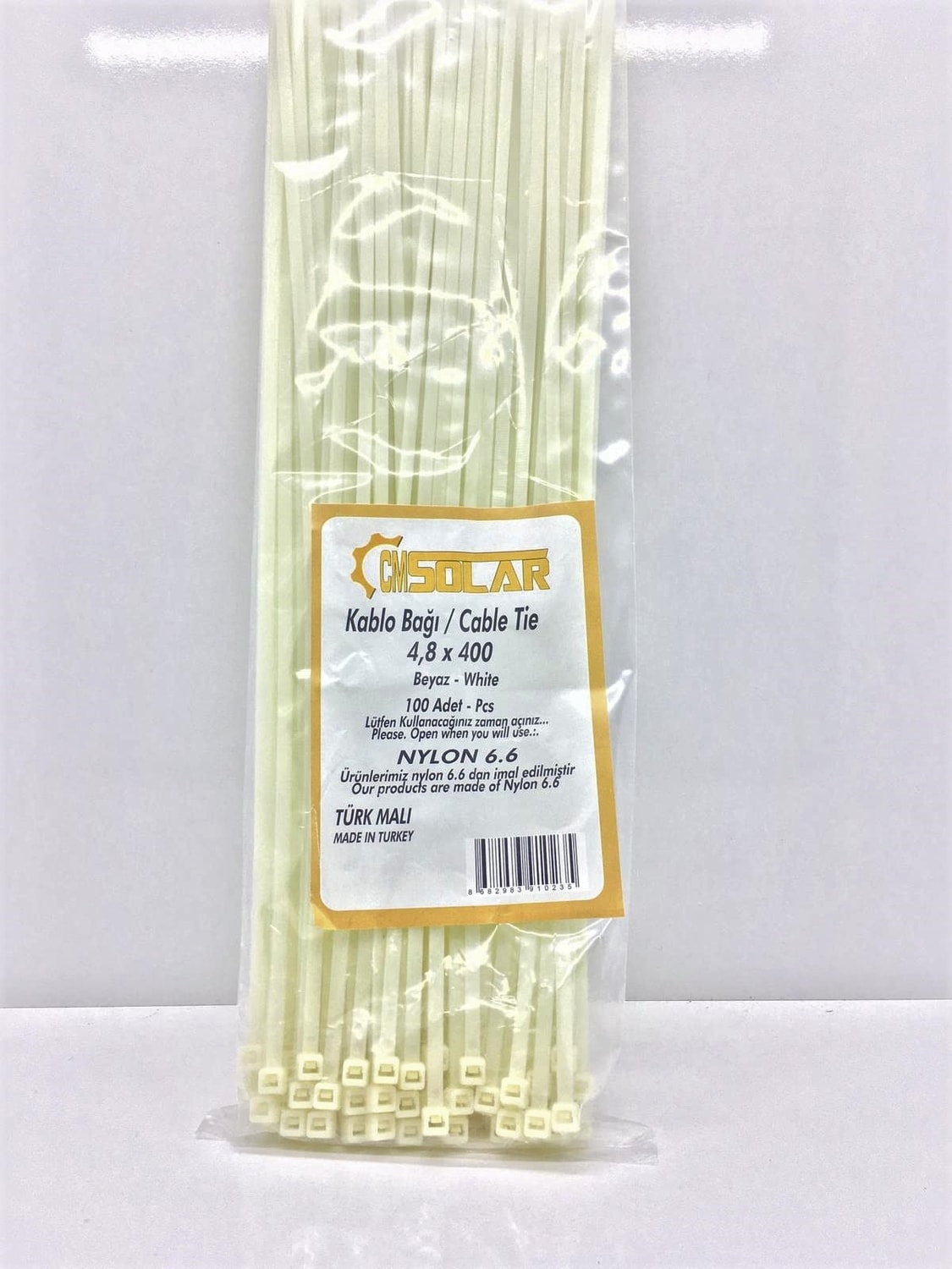 cm Solar Kablo Bağı 4,8X400 100 Adet Nylon 6,6
