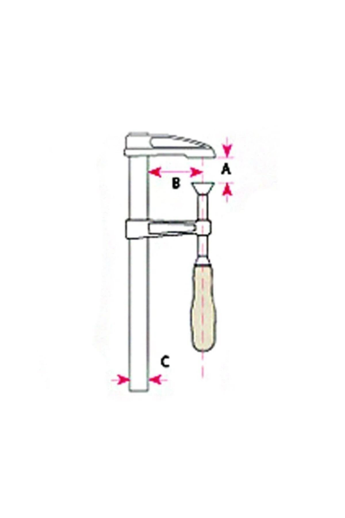 Hafif Tip Güçlü Marangoz Işkence Sıkıştırma Mengene Kıskaç 15 Cm
