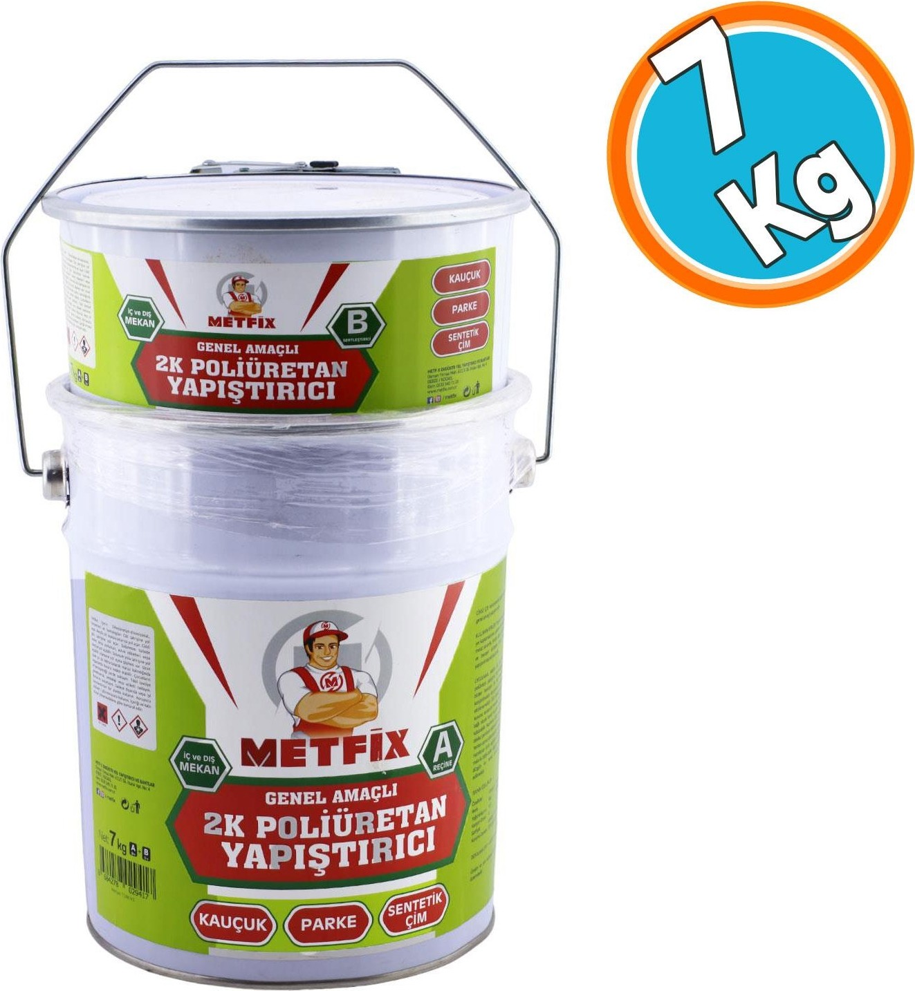 Genel Amaçlı Yapıştırıcı - 2k Poliüretan Kompanent Mastik - İç Dış Mekan Uygulama 6+1 Kg