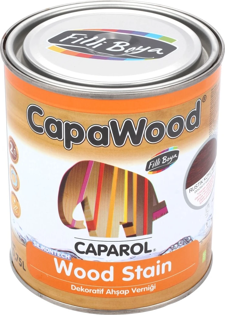 Filli Capawood Dekoratif Ahşap Vernik Koyu Meşe 0,75 lt