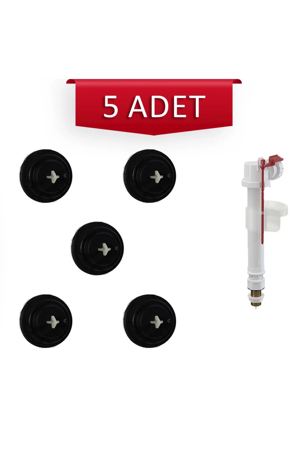 5 Adet Kale Klozet Rezervuar İç Takım Flatör Contası Klozet Şamandıra Contası Kale Doldurma Contası