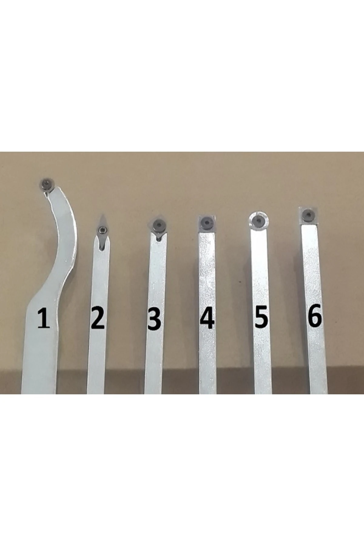 Ağaç Torna Makineleri İçin Yüksek Kalite Karbür Uçlu 6'LI Bıçak seti