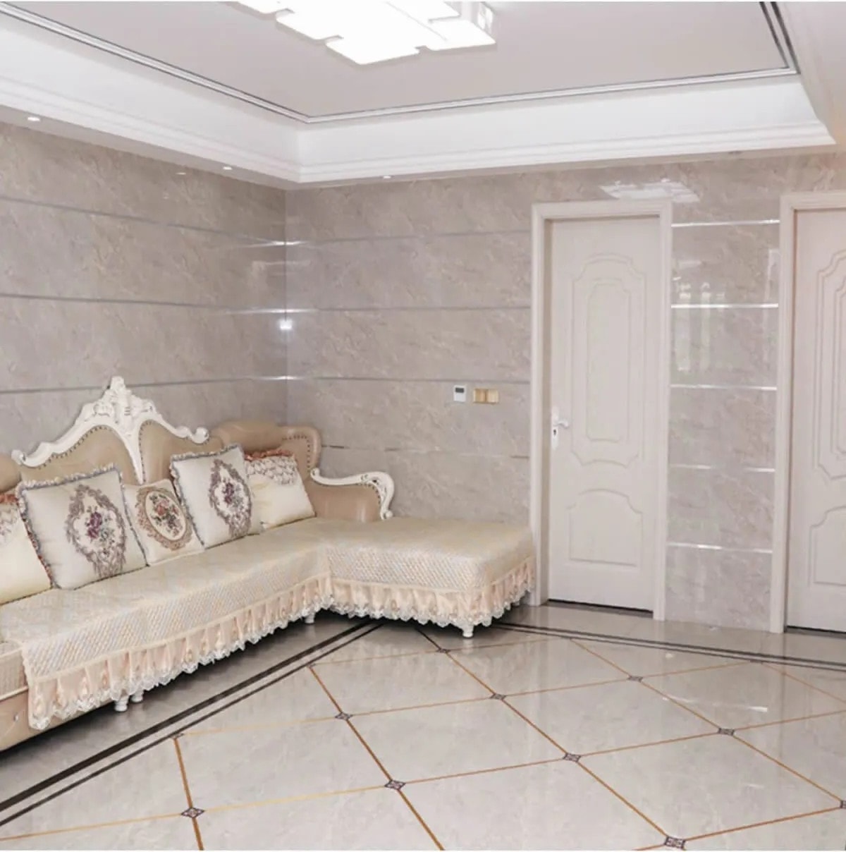 50 Metre Dekoratif Banyo Mutfak Fayans Arası Derz Şerit Bant Gold Renk 1 cm