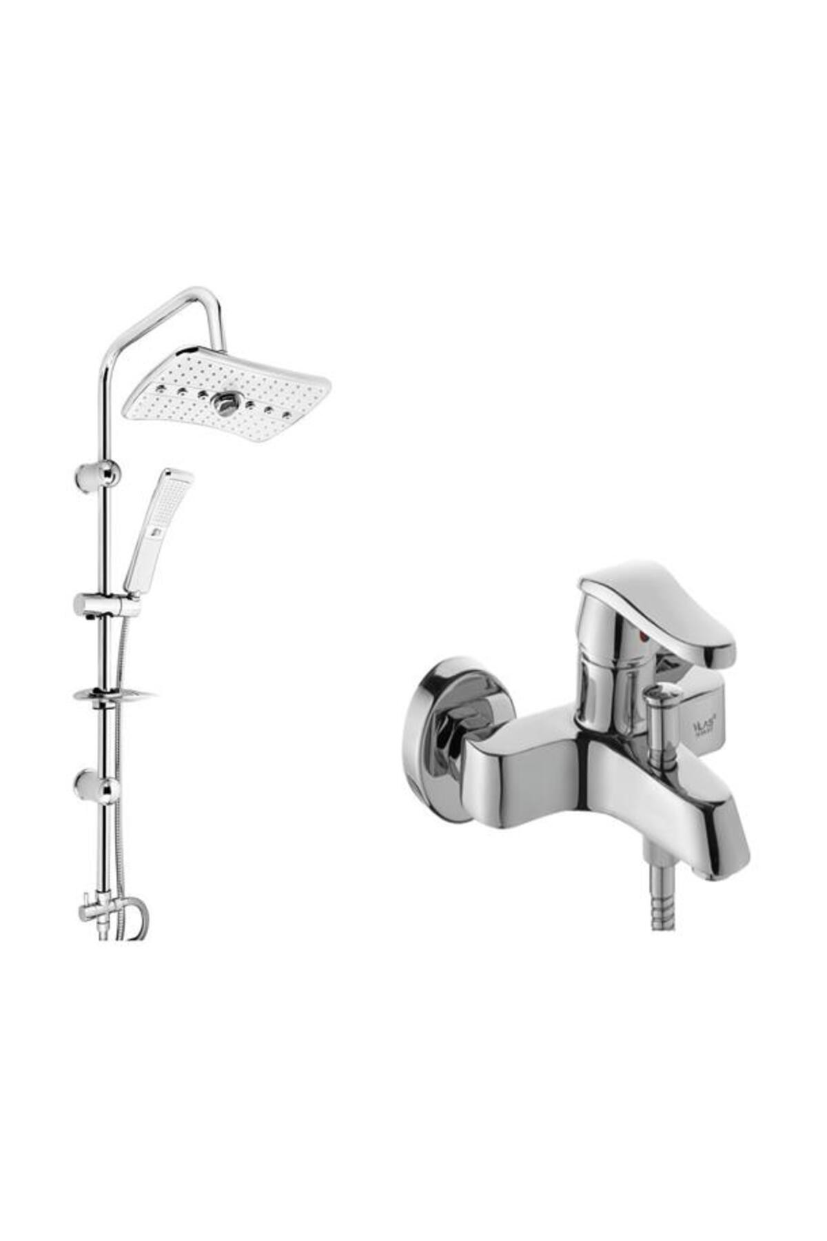 Denver Yağmurlama Duş set ve Elmas Banyo Bataryası Set (2li Set)