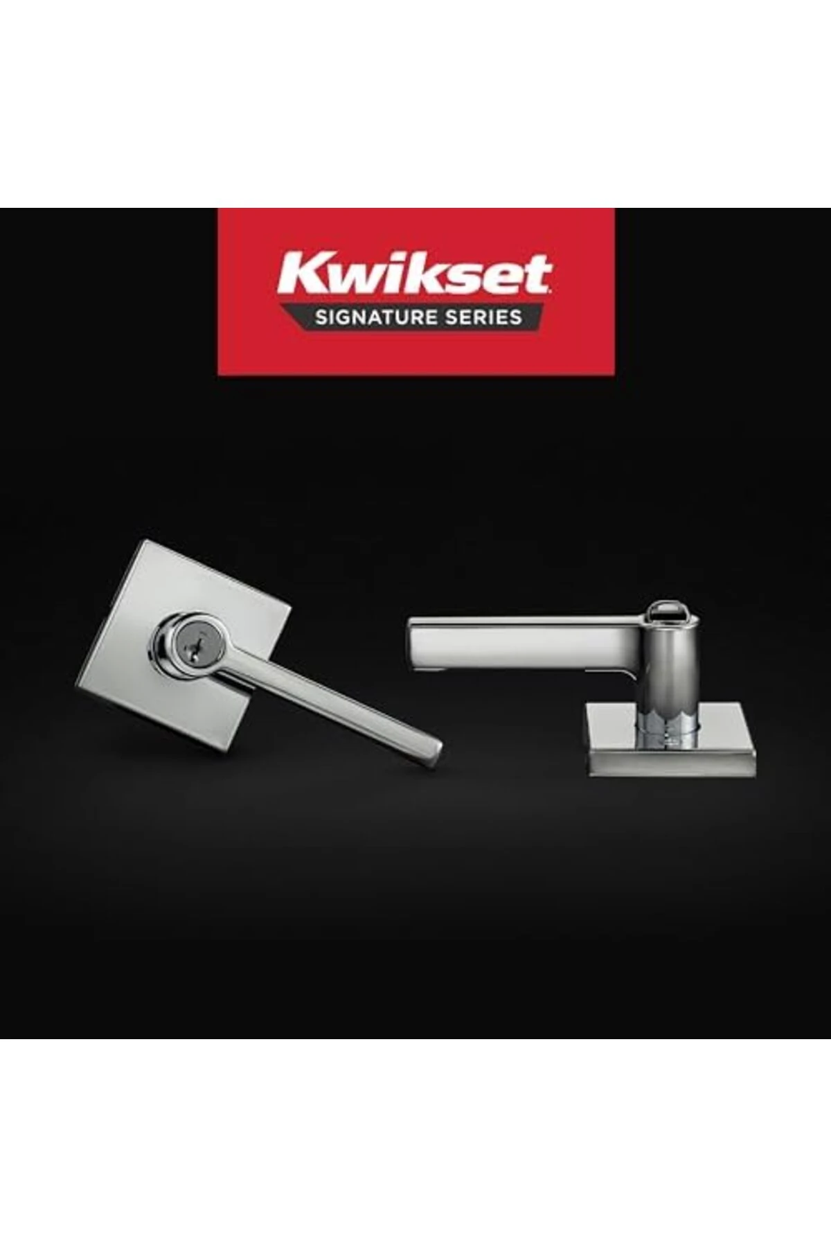 Kapı Kolu Akıllı Anahtar Anahtar Anahtar Güvenlik Anahtarlı Giriş Kilidi, Cilalı Krom Kare Gül 1178